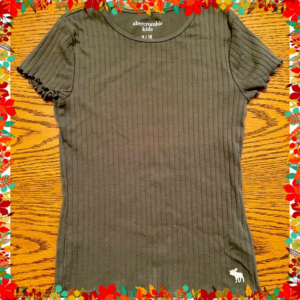 Abercrombie & Fitch kids olive green shirt